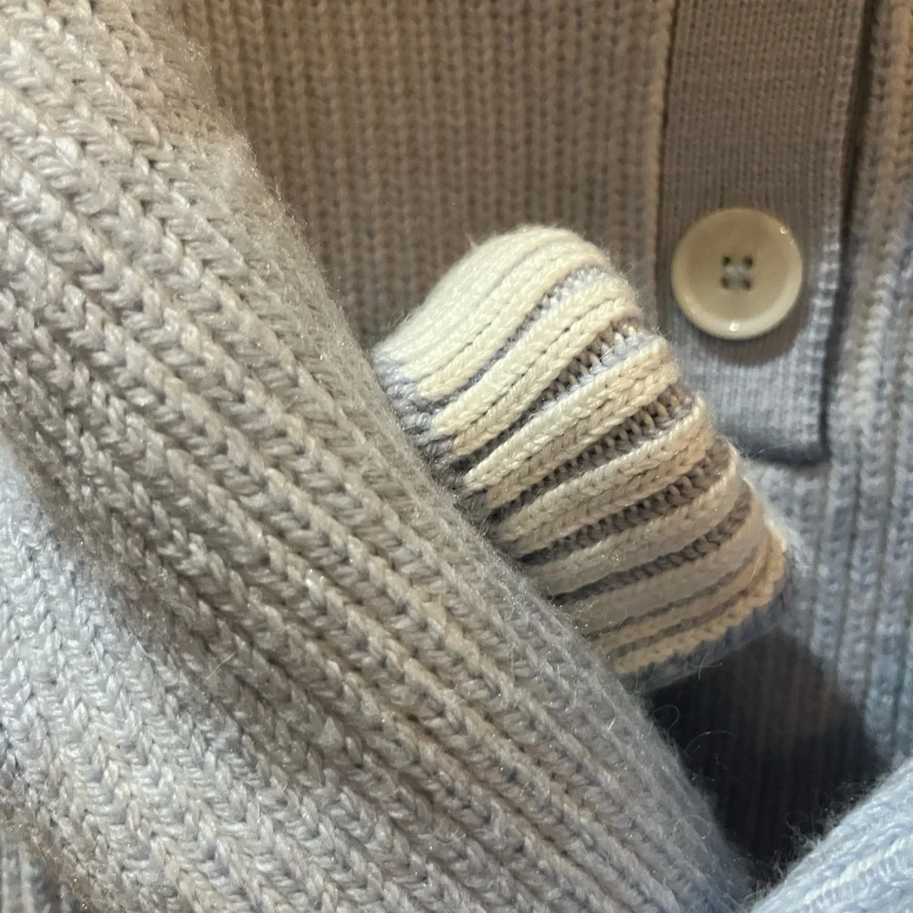 Varley Light Blue Ribbed Button-Up Sweater - Picture 10 of 16